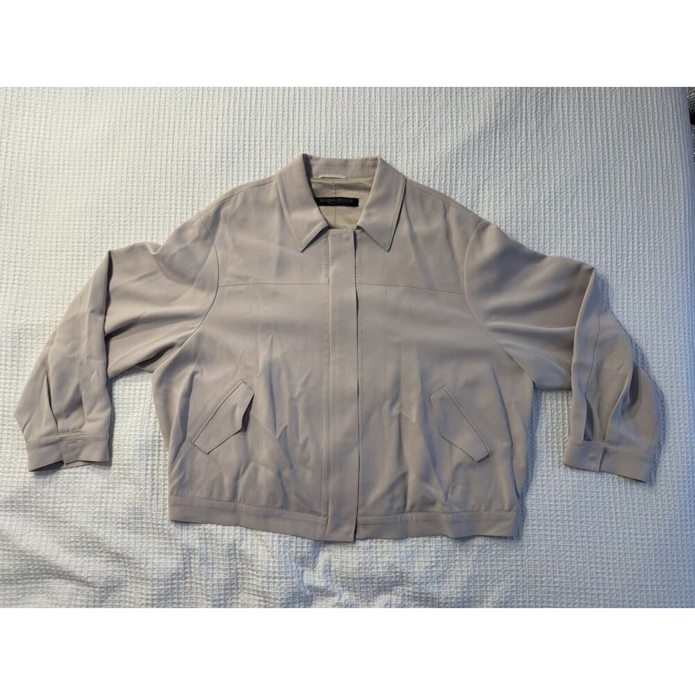 Marina Rinaldi Jacket Beige Bomber Sz. 20 Oversized Classic Old Money